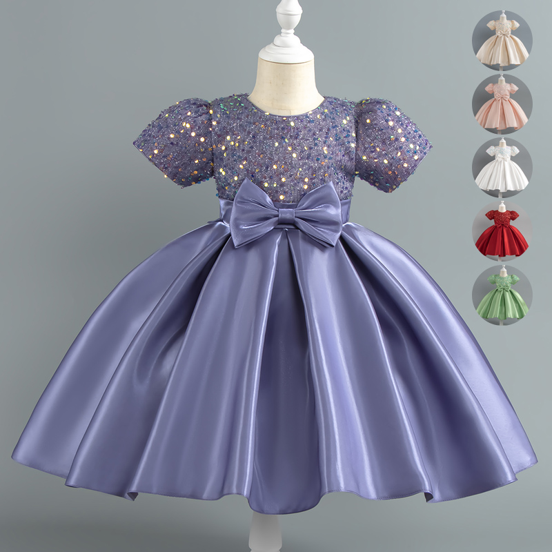 Baby Xmas Clothing - Baby meisjes kerstjurk pailletten korte mouw