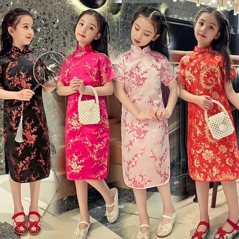 Baby Clothing For Summer - Summer Children's Cheongsam Modern Party Girls