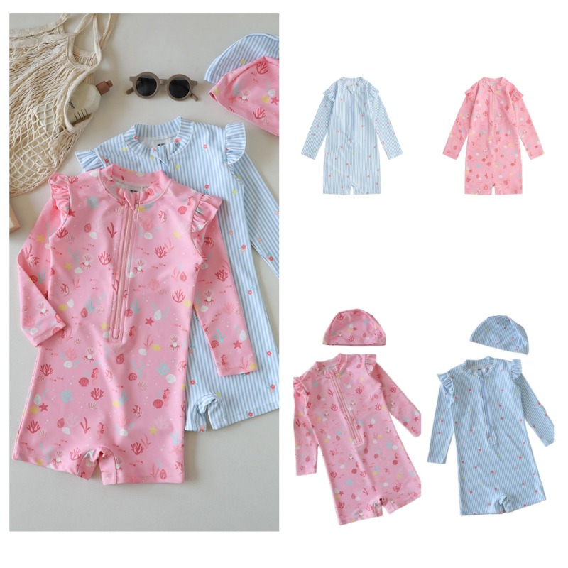 Baby Swimwear Uv - Peuter Kinderen Badpak met lange mouwen,