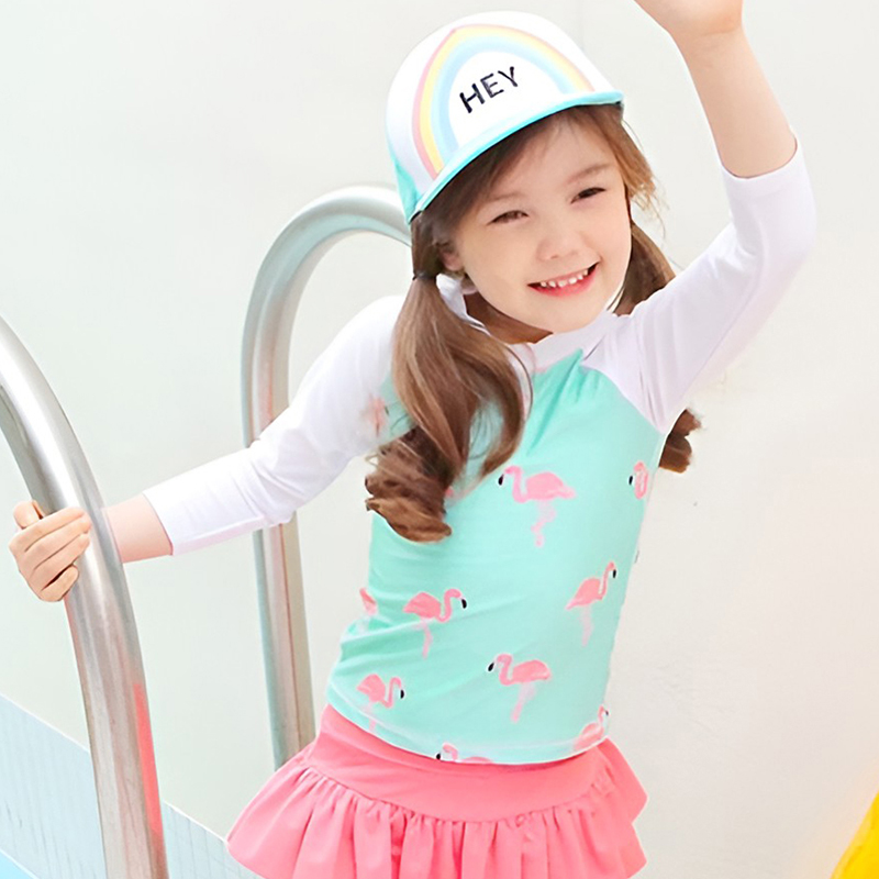 Meisjes bedrukt zwempak met la - Baby Swimwear Uv recensie en prijs